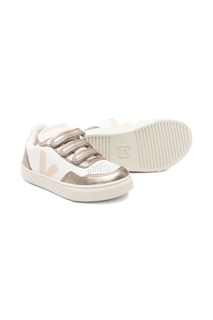 sneakers in pelle bianco VEJA KIDS | SX2021008CWHITESABLEBRONZE